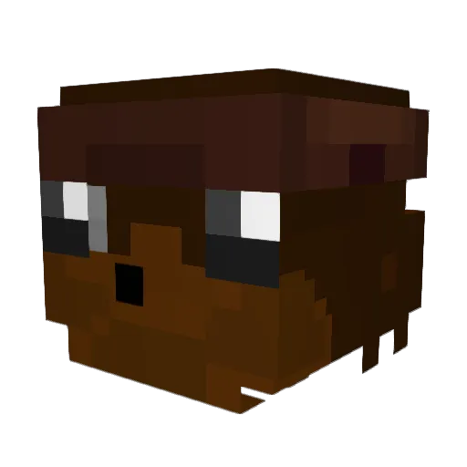 Dhenko Minecraft avatar head, 3D render