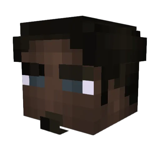 Dherian Minecraft avatar head, 3D render
