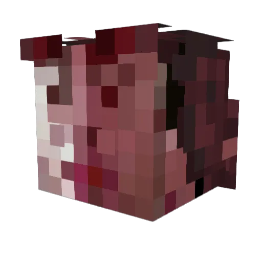 Dhezart Minecraft avatar head, 3D render