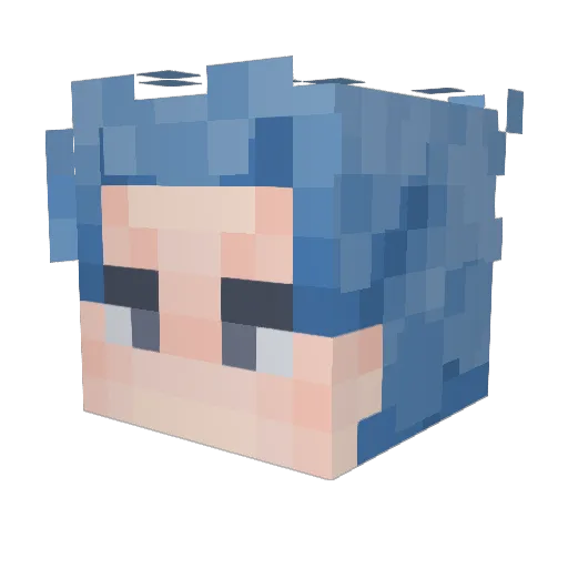 Dhiox Minecraft avatar head, 3D render
