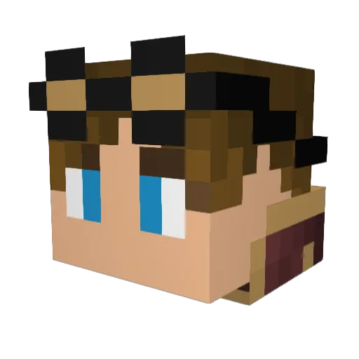 Dhizzle_ Minecraft avatar head, 3D render