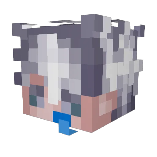 Dhjana Minecraft avatar head, 3D render