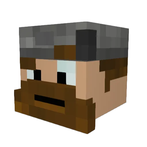 Dhjoba Minecraft avatar head, 3D render