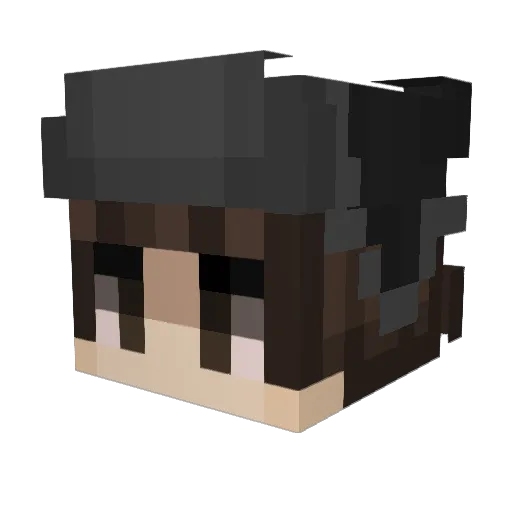 Dhoopp Minecraft avatar head, 3D render
