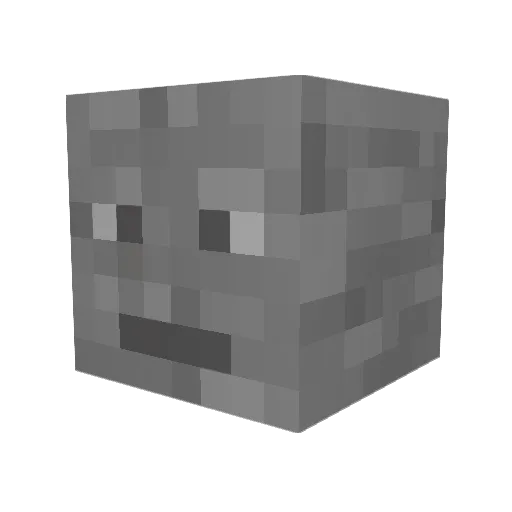 Dhramin Minecraft avatar head, 3D render