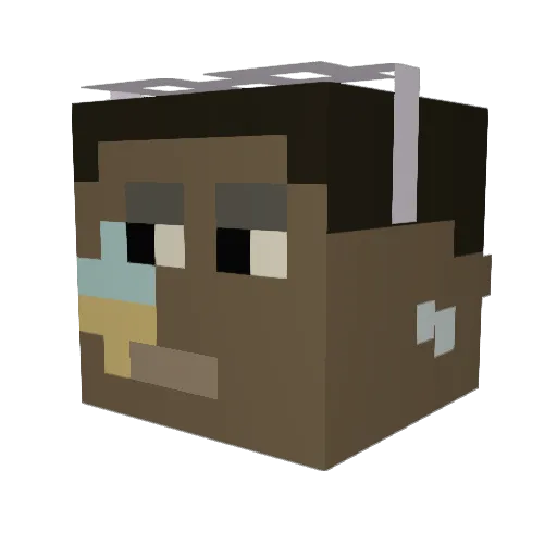 Dhro Minecraft avatar head, 3D render