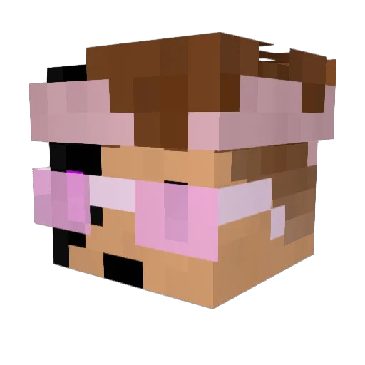 Dhyl Minecraft avatar head, 3D render
