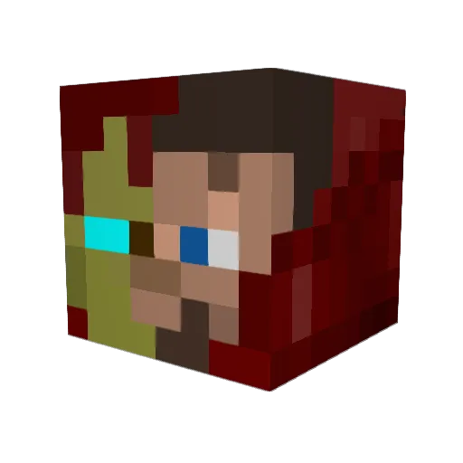 DiAbLoFR59 Minecraft avatar head, 3D render