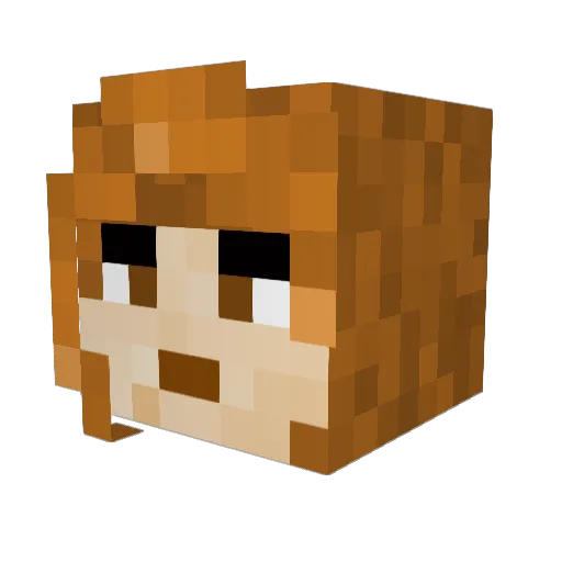 DiBarros_85 Minecraft avatar head, 3D render