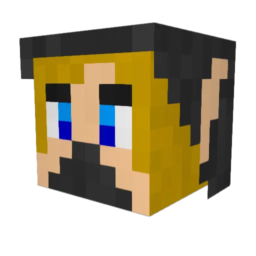 DiBz_DiTz Minecraft avatar head, 3D render