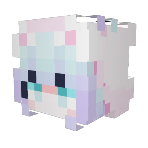 DiDicute Minecraft avatar head, 3D render