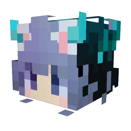 DiDikan Minecraft avatar head, 3D render
