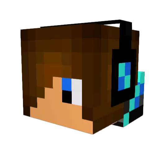 DiDouX76 Minecraft avatar head, 3D render
