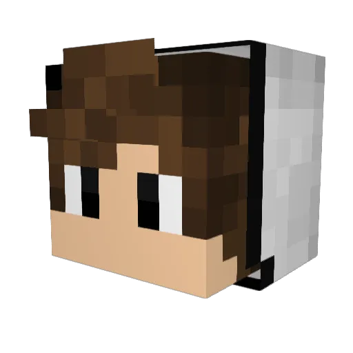 DiFFiK Minecraft avatar head, 3D render