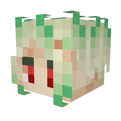 DiGalion Minecraft avatar head, 3D render