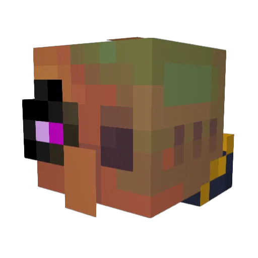 DiGolem Minecraft avatar head, 3D render