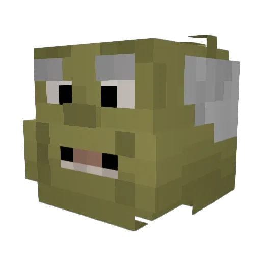 DiIsonn Minecraft avatar head, 3D render