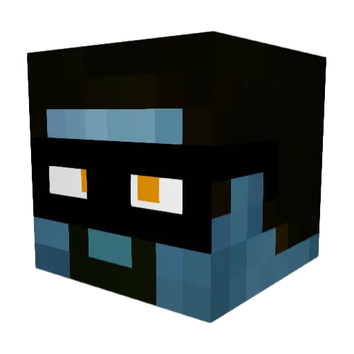DiJuMx Minecraft avatar head, 3D render