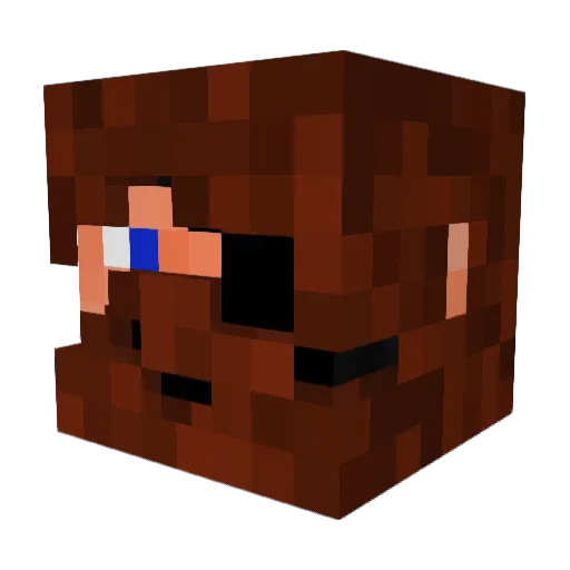 DiKickm Minecraft avatar head, 3D render