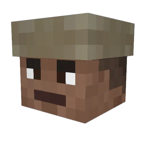 DiLay Minecraft avatar head, 3D render