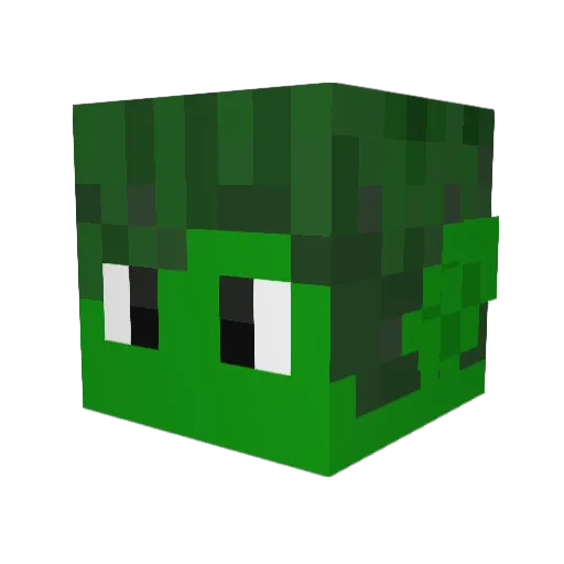 DiPizza Minecraft avatar head, 3D render