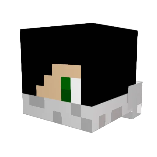 DiRTYWOLF92 Minecraft avatar head, 3D render