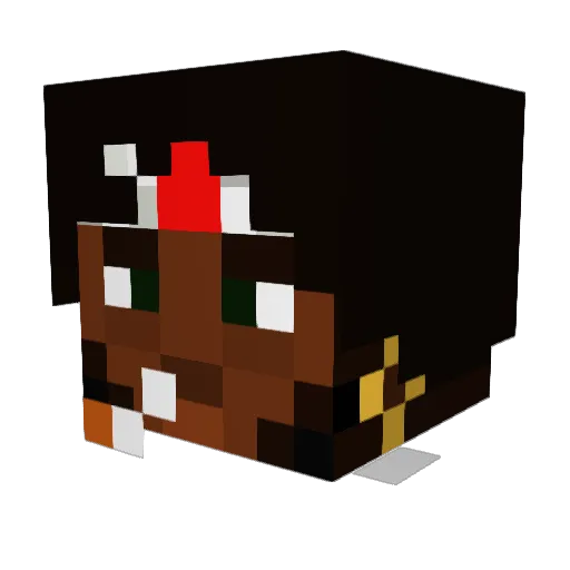 DiRaIII Minecraft avatar head, 3D render