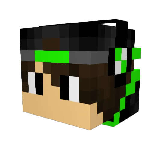 DiRr12 Minecraft avatar head, 3D render