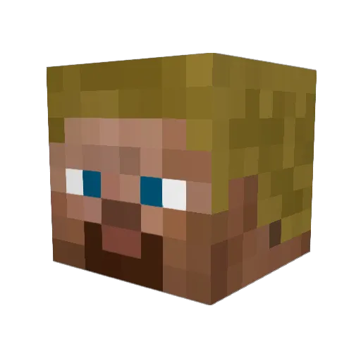 DiSha712 Minecraft avatar head, 3D render