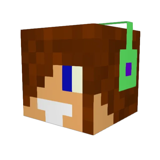 DiVeR_PL Minecraft avatar head, 3D render