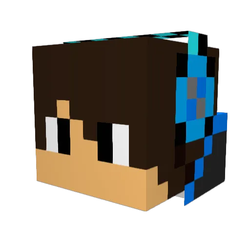 Di_KoL Minecraft avatar head, 3D render