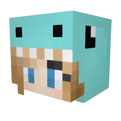 DiaJust Minecraft avatar head, 3D render