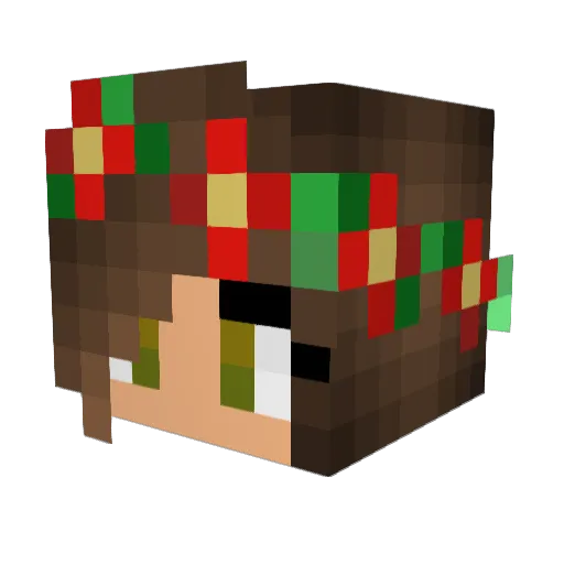 DiaLena Minecraft avatar head, 3D render