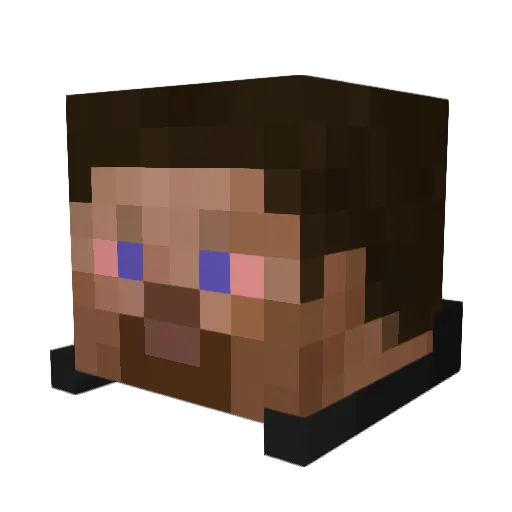 DiaOP Minecraft avatar head, 3D render