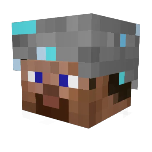 DiaOre Minecraft avatar head, 3D render