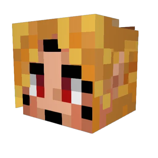 DiaTheFirelord Minecraft avatar head, 3D render