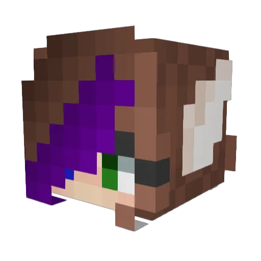 DiaWolfsQueen Minecraft avatar head, 3D render
