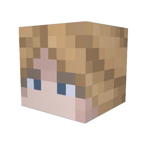 Dia_R Minecraft avatar head, 3D render
