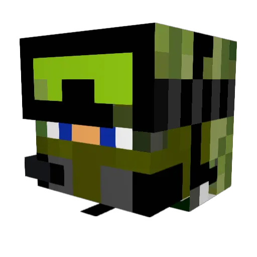 Diababa12 Minecraft avatar head, 3D render