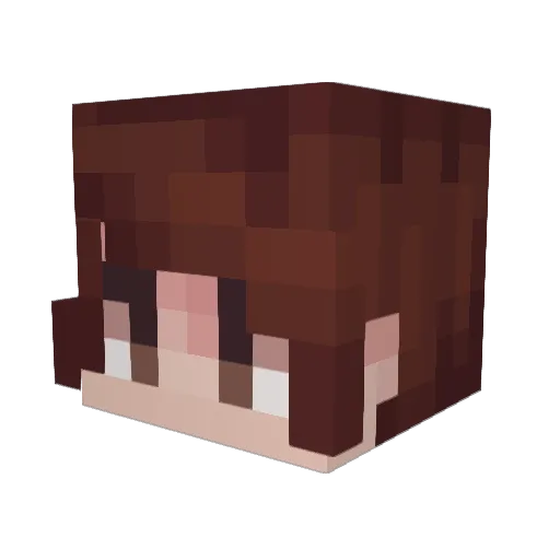 Diabboru Minecraft avatar head, 3D render