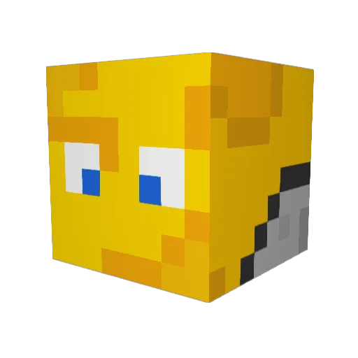 Diabeetos Minecraft avatar head, 3D render