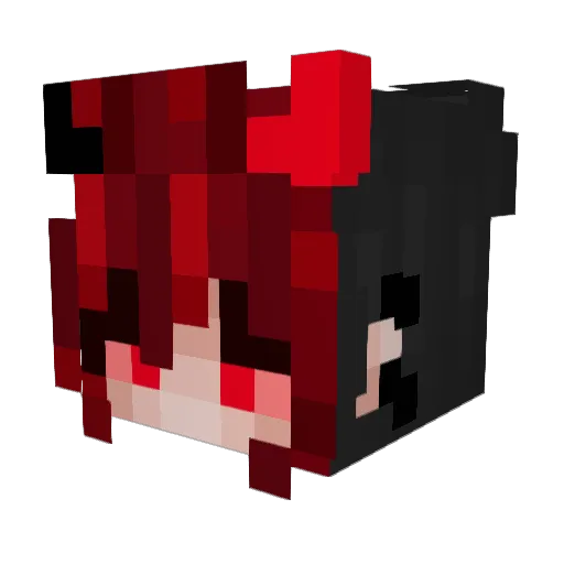 DiabelQ Minecraft avatar head, 3D render