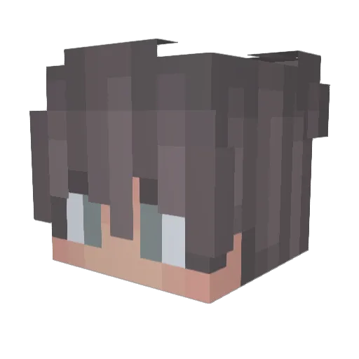 Diabet Minecraft avatar head, 3D render