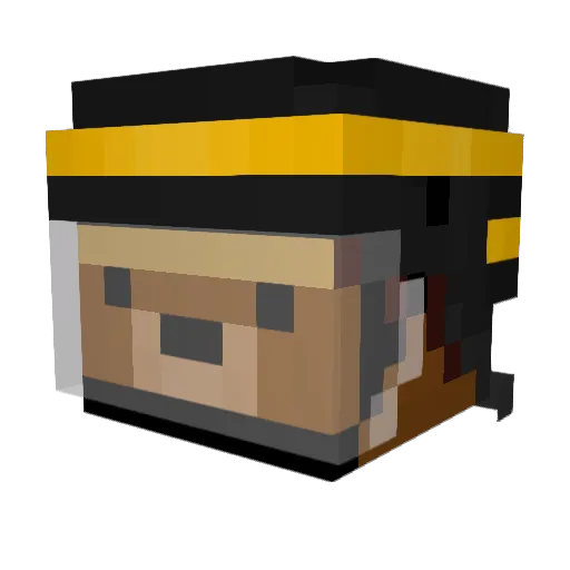 Diabete_ Minecraft avatar head, 3D render