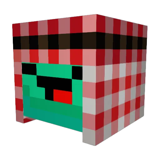 Diable759 Minecraft avatar head, 3D render