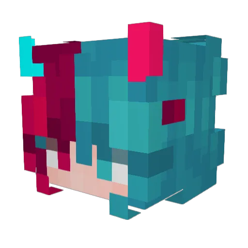 DiablicaNati Minecraft avatar head, 3D render