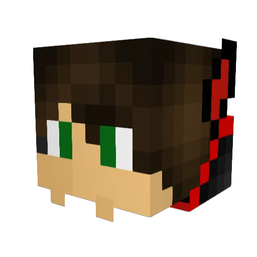 DiabloRojo09 Minecraft avatar head, 3D render
