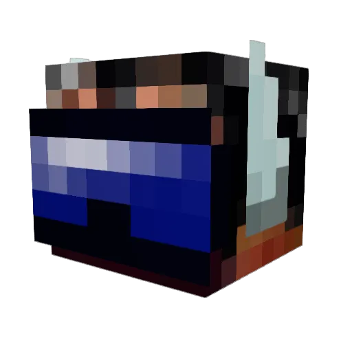 Diablochild Minecraft avatar head, 3D render