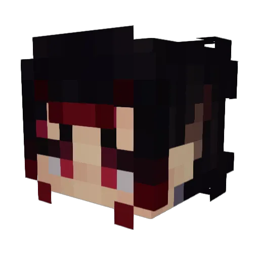 DiablosMami Minecraft avatar head, 3D render