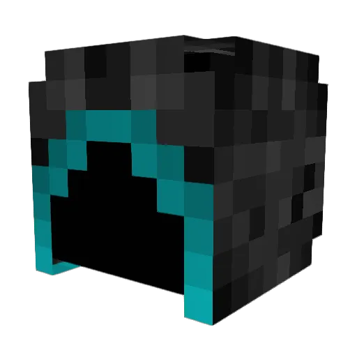 Diablot Minecraft avatar head, 3D render